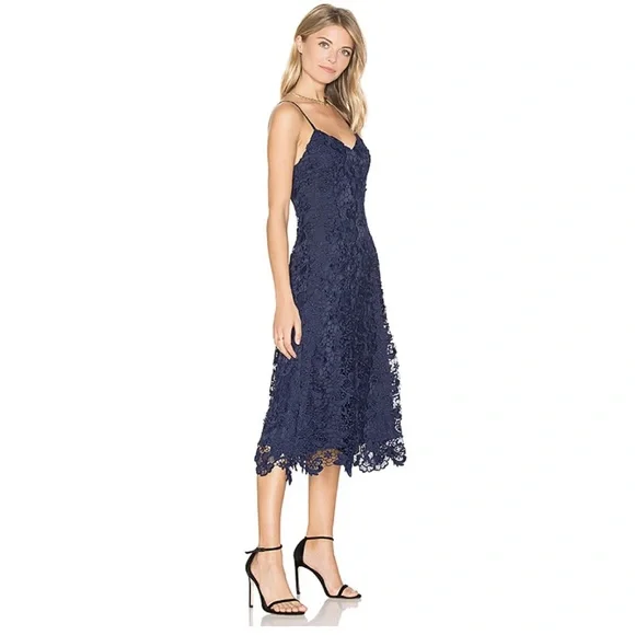 Alice + Olivia Naomi Flare Dress in Sapphire NWT - Picture 2 of 7